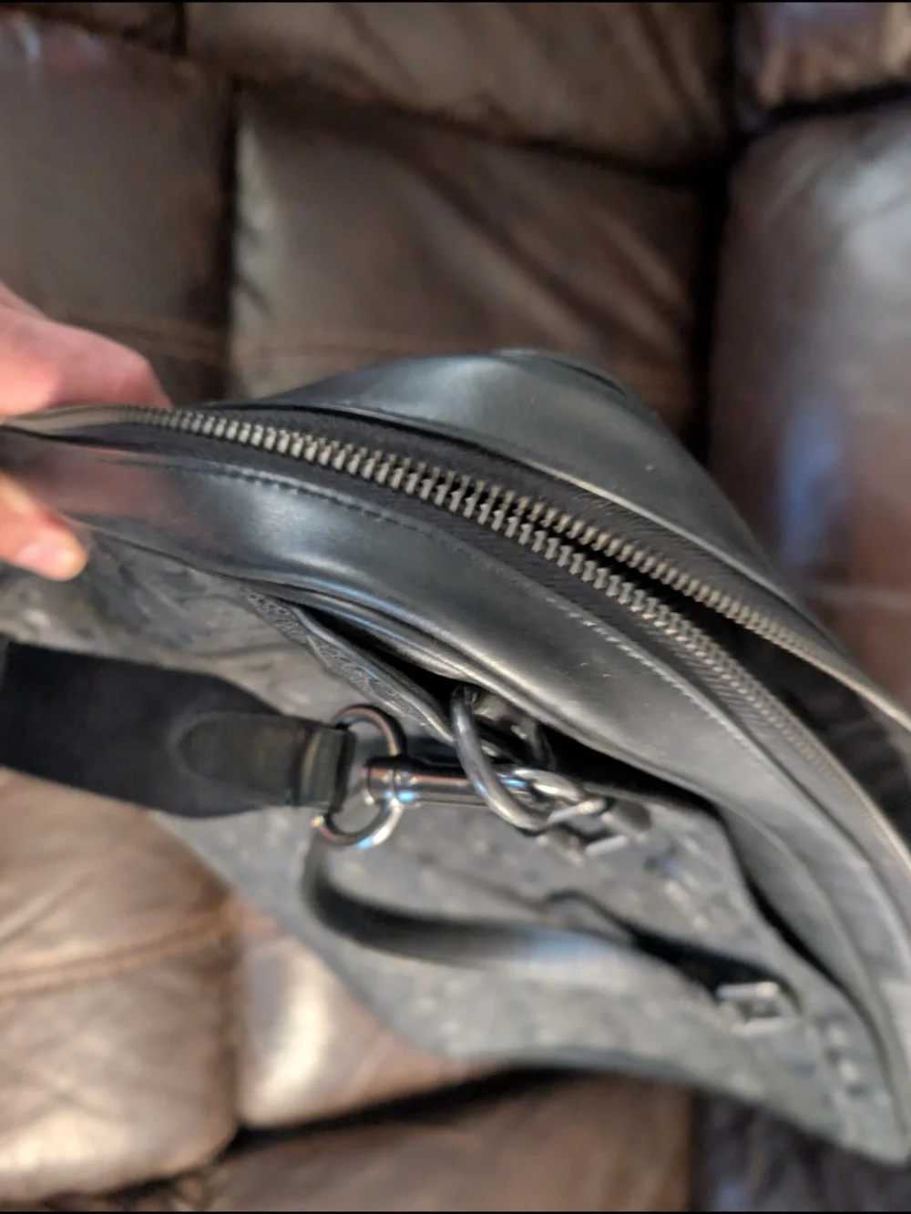 Coach Black Interior Zip-Compartment Tote